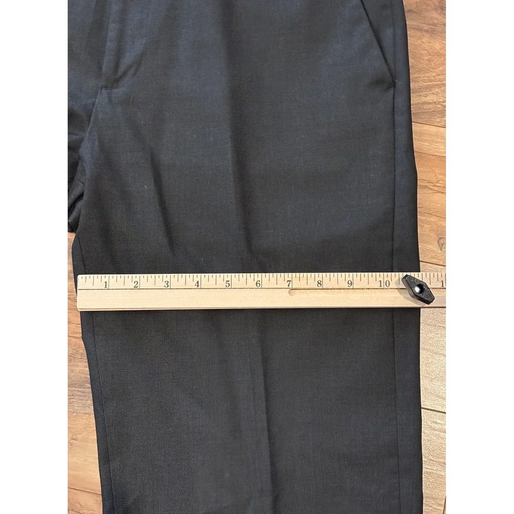 Banana Republic Mens 34x30.5 (Act.) Brown Dot Modern Fit Flat Front Pants Slacks